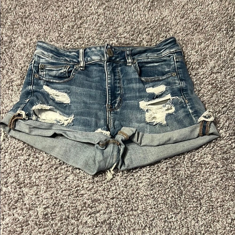 Denim Distressed Women Shorts